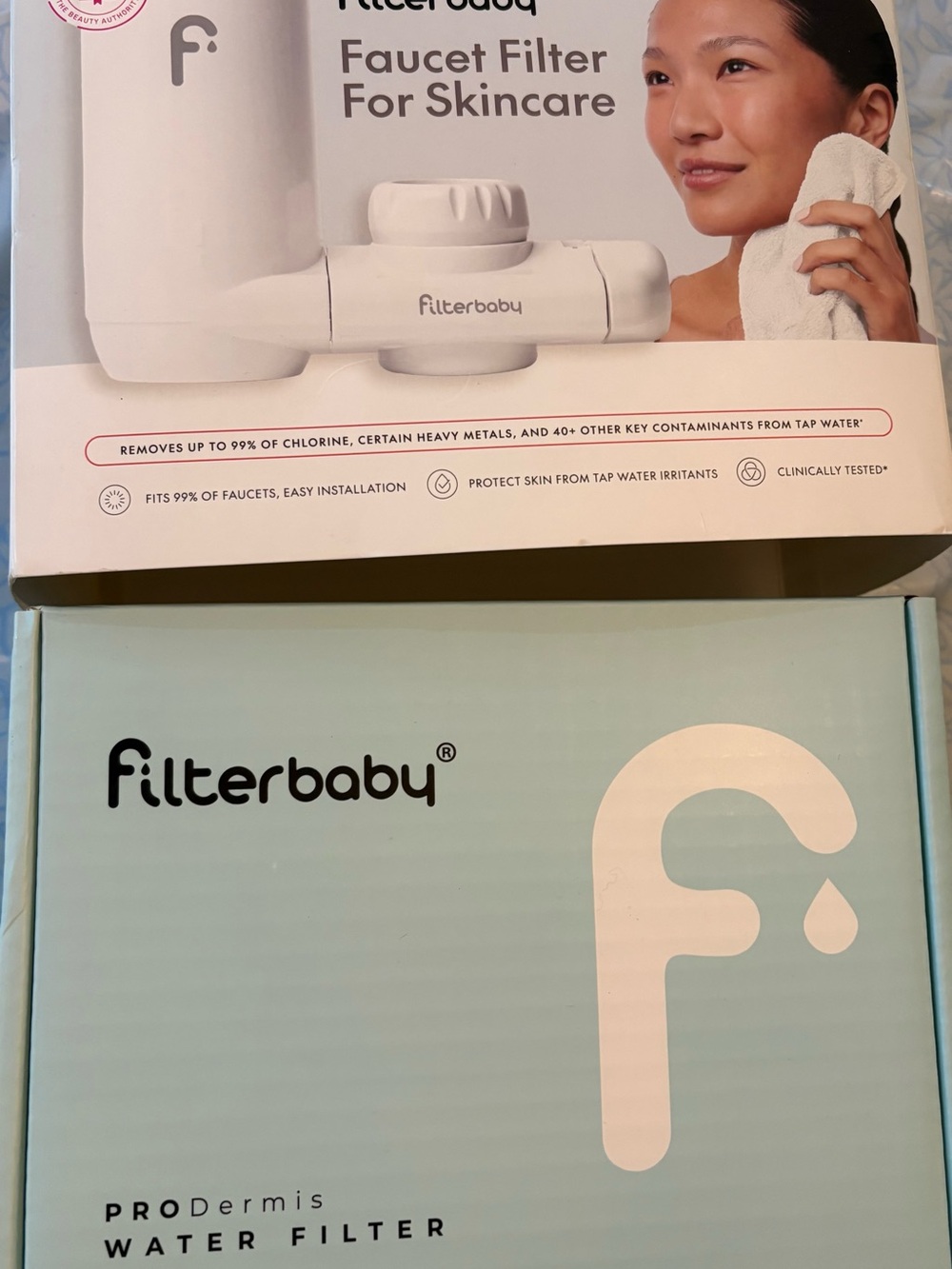 White Faucet Water Filter for Skincare